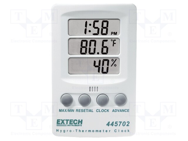Термогигрометр цифровой настенный с часами EXTECH 445702 Гигрометры