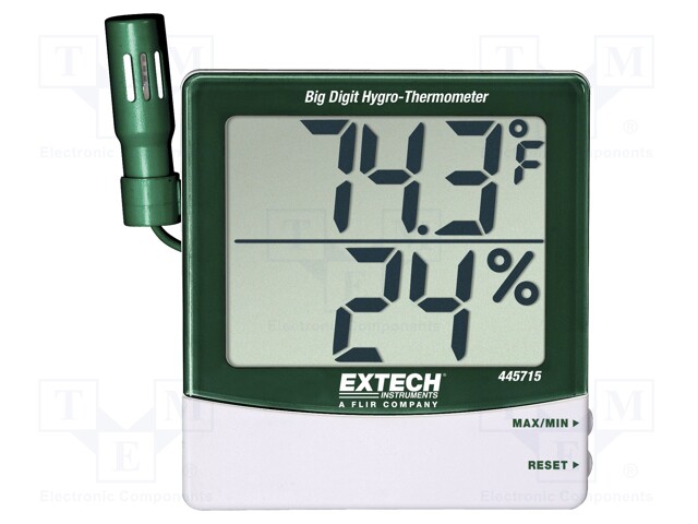 Термогигрометр цифровой настенный с выносным датчиком EXTECH 445715 Гигрометры