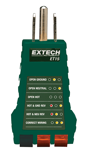 Тестер электрических розеток EXTECH ET15 Измерители сопротивления