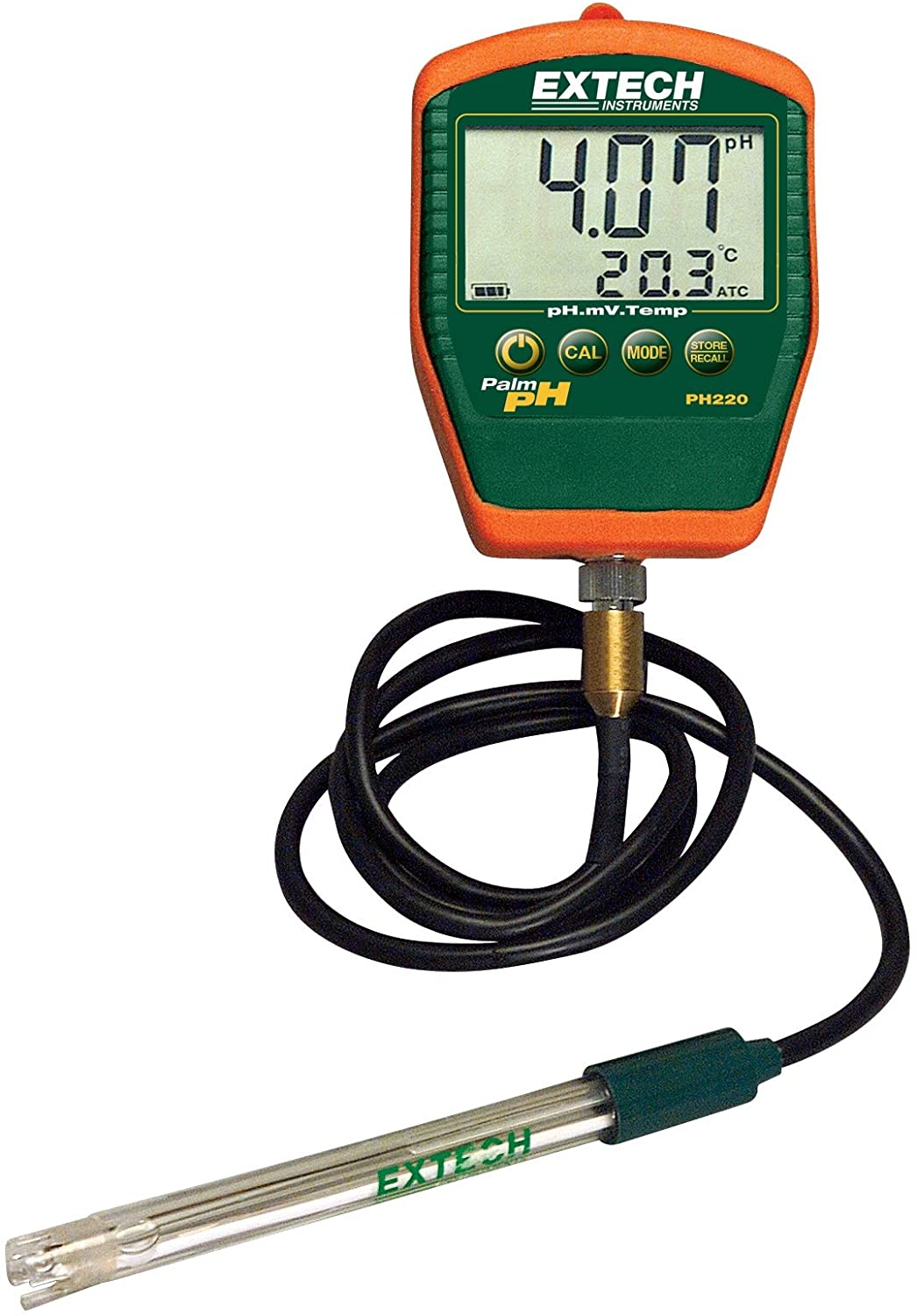pH-метр водонепроницаемый наладонный с кабельным электродом EXTECH PH220-C pH-метры