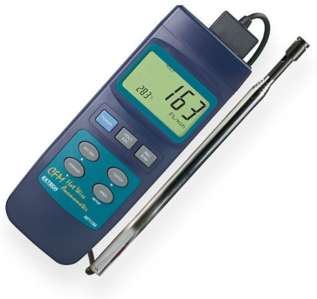 Анемометр с термометром для работы в тяжелых условиях EXTECH 407119 Анемометры